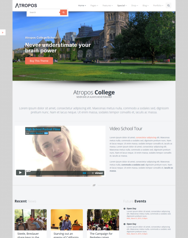 Atropos College design template